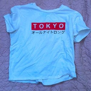 a white t-shirt